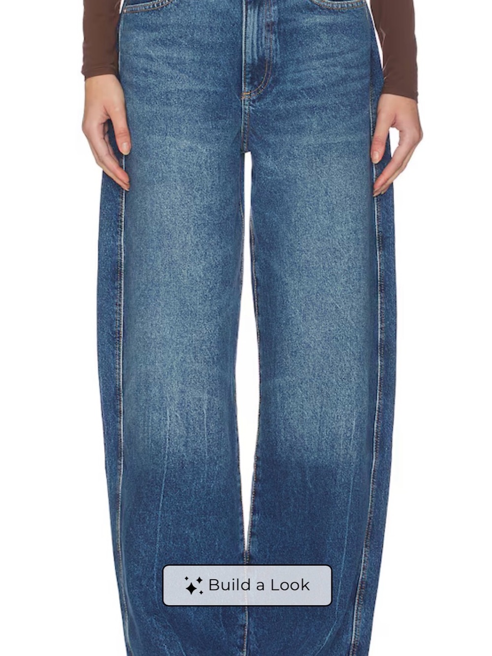 DL1961 Wide-Leg Jeans in Medium Blue Wash